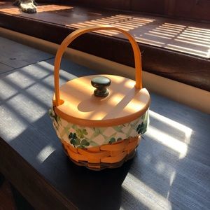 longaberger basket set- StPatricks shamrock set